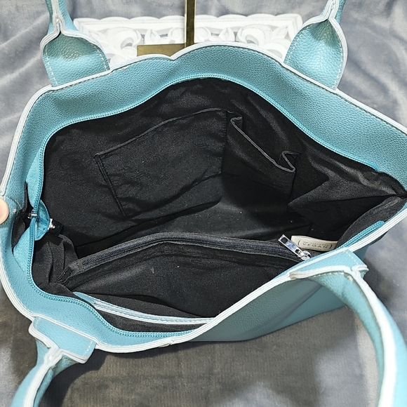 MELLOW WORLD | PETA APPROVED VEGAN LEATHER ALLURE TULIP TOTE BAG - Picture 8 of 16